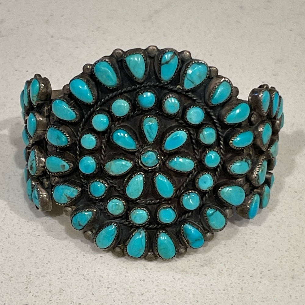SOLD Vintage Native American Needlepoint Bracelet
